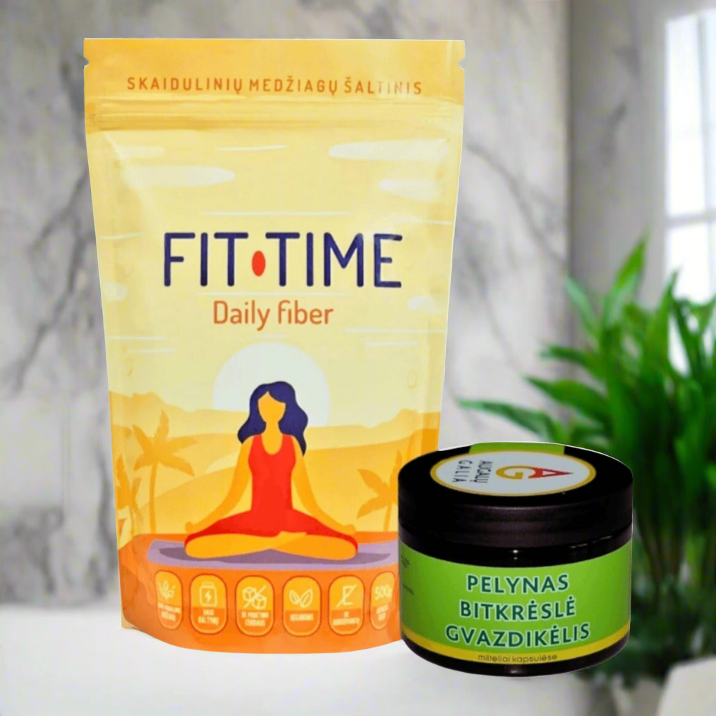 Žarnyno šluota +Skaidulinių medžiagų šaltinis  FIT TIME 🍃