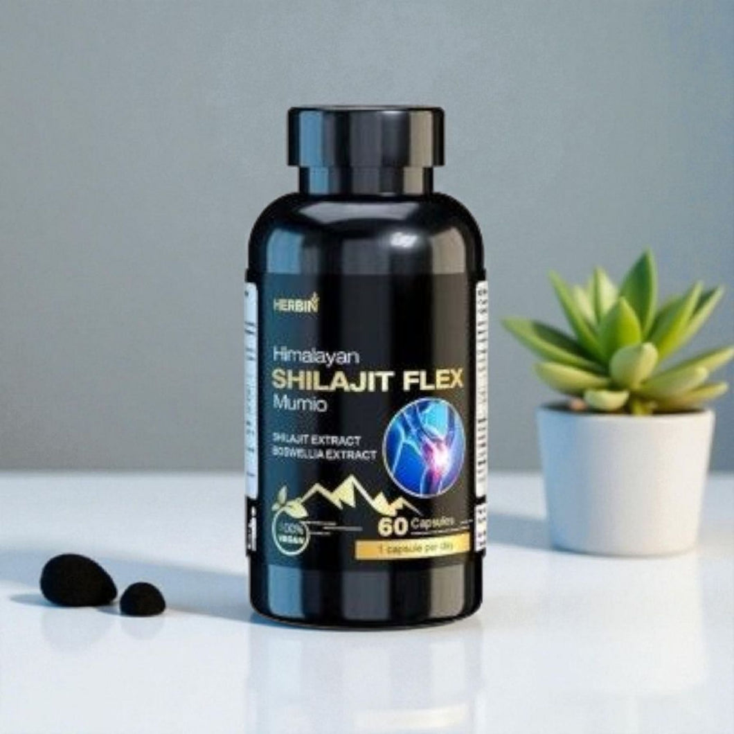 Maisto papildas sąnariams su mumijomis (Shilajit) ir bosvelija, 60 kapsulių – Herbin