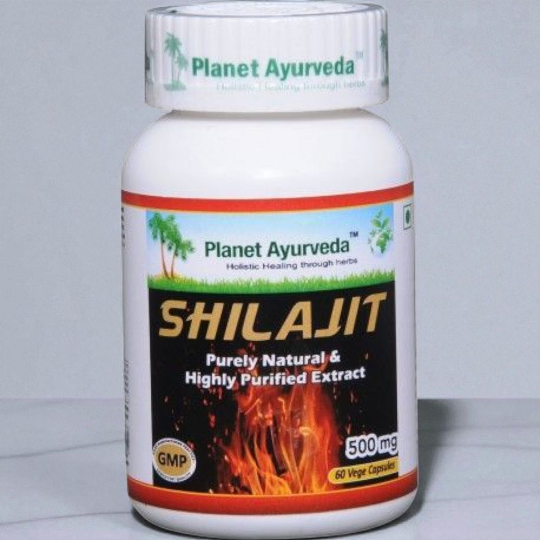 Maisto papildas Shilajit Planet Ayurveda, standartizuotas ekstraktas 500 mg.